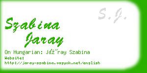 szabina jaray business card